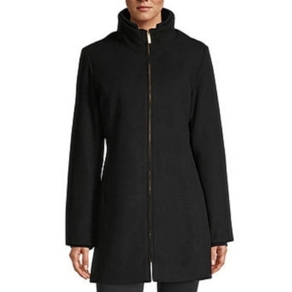🌷Athletic Works Black Hooded Trench Coat with Zipper🌷size:1X